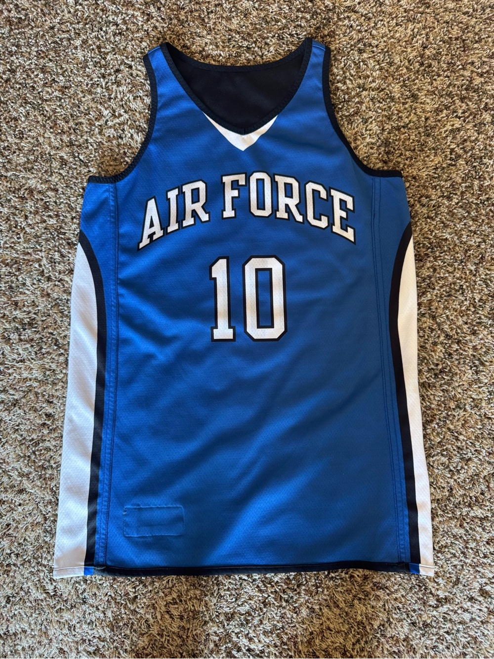 Nike Blue White Black Air Force Women's Basketball Jersey - #10